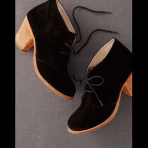 Boden Booties, size 39 (US 8-8.5) black suede